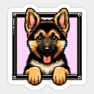 German Shepherd Pup Sticker